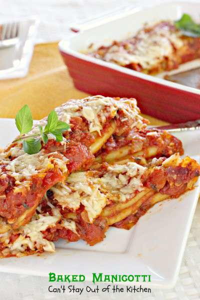 Freezer-Friendly Baked Manicotti