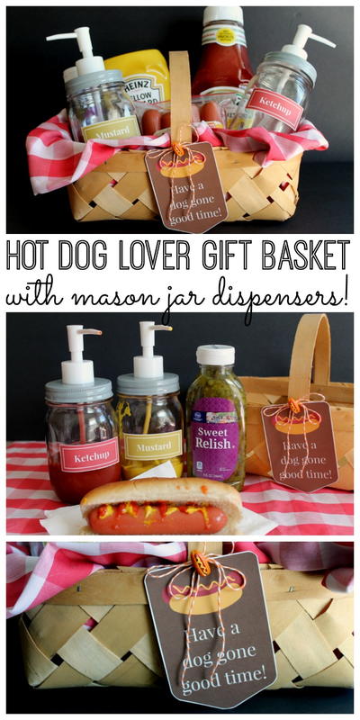 Hot Dog Lover Gift Basket Idea