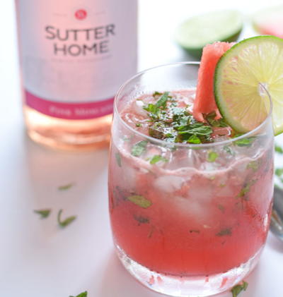 Watermelon Mint Moscato Cocktail