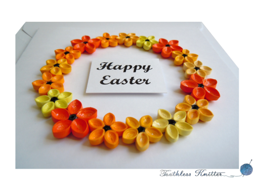 Easter Card with Flower Wreath