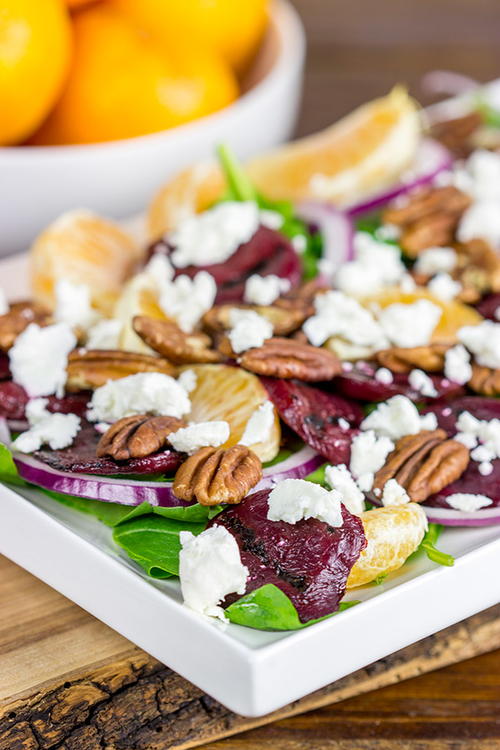 Mandarin Beet Salad with Poppyseed Dressing