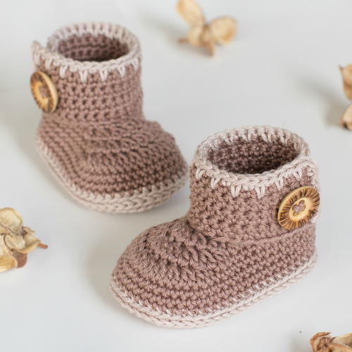 Cocoa Baby Ankle Booties | AllFreeCrochet.com