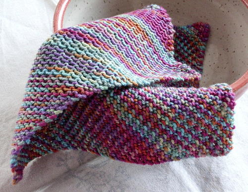 Two Sides Knit Dishcloth