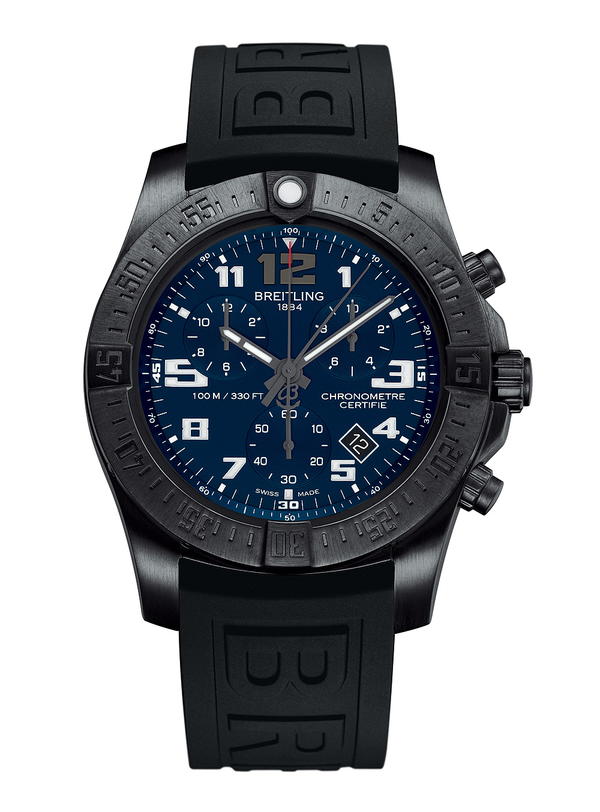 Breitling Chronospace Evo Night Mission in Black and Blue