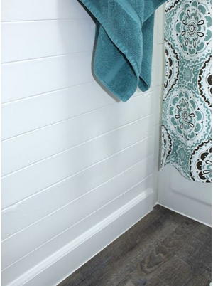 Affordable Bathroom Homemade Shiplap