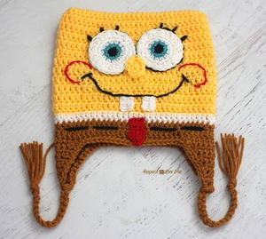 Crochet Bob the Square Sponge Hat