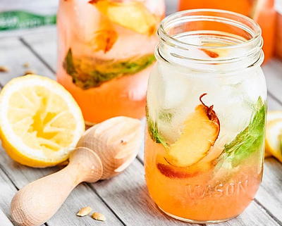 Peach Lemonade White Wine Spritzer