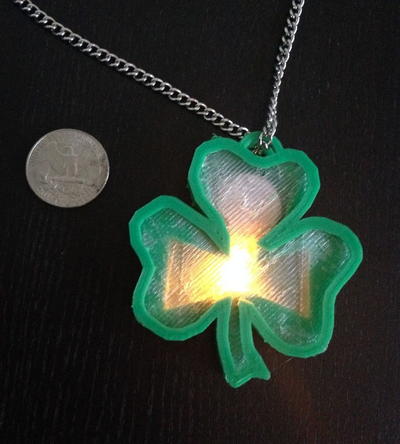 Illuminating Shamrock Pendant Necklace