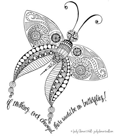 Butterfly Truth Adult Coloring Page Favecrafts Com