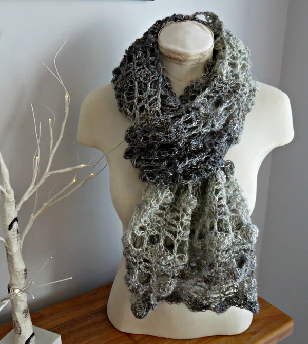 Opal Shell 2 in 1 Crochet Wrap and Scarf