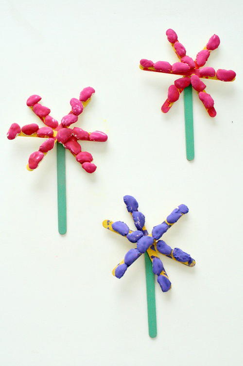 Popsicle Stick Spring Flower Craft