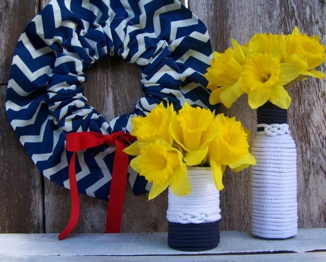 DIY Nautical Knot Vases