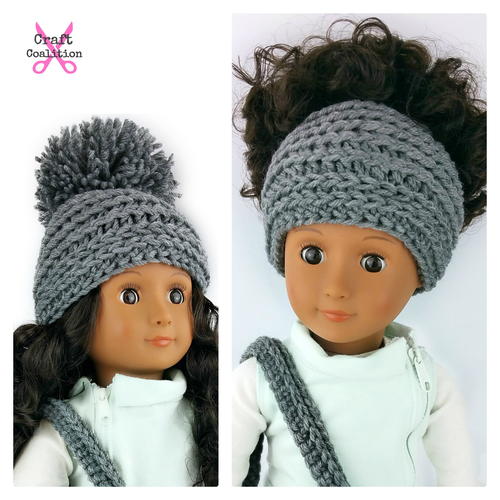 My Dolly Edgy Messy Bun Hat 2-in-1 | FaveCrafts.com