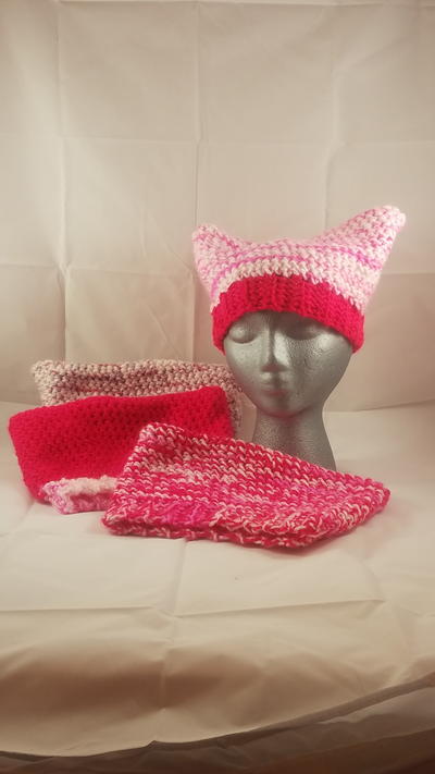 Pussy Cat Hat Pattern 4 in Yarn Weights