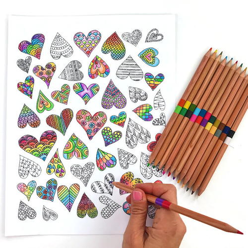 Keepsake Doodle Heart Rocks | AllFreeKidsCrafts.com