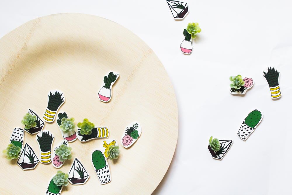 Cactus Shrinky Dink Pins | FaveCrafts.com cactus-shrinky-dink-pins-favecrafts-com