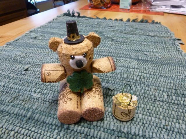 Leprechaun Wine Cork Bear