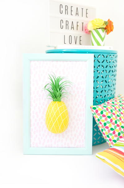 Paper Mache Pineapple DIY Wall Art