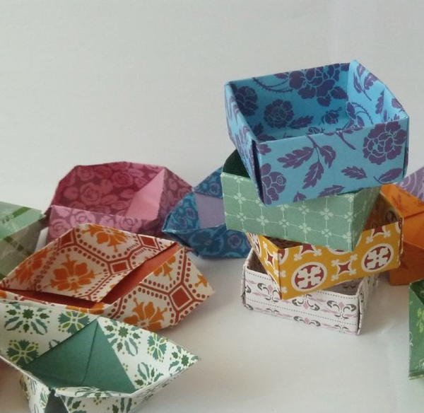 Assorted Size and Shape Origami Boxes
