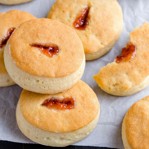 Buttery Jam Biscuits