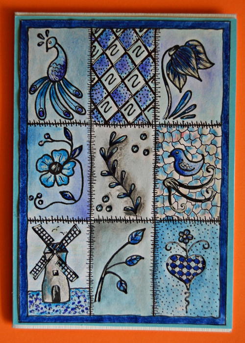 Delft Inspired Handmade Card
