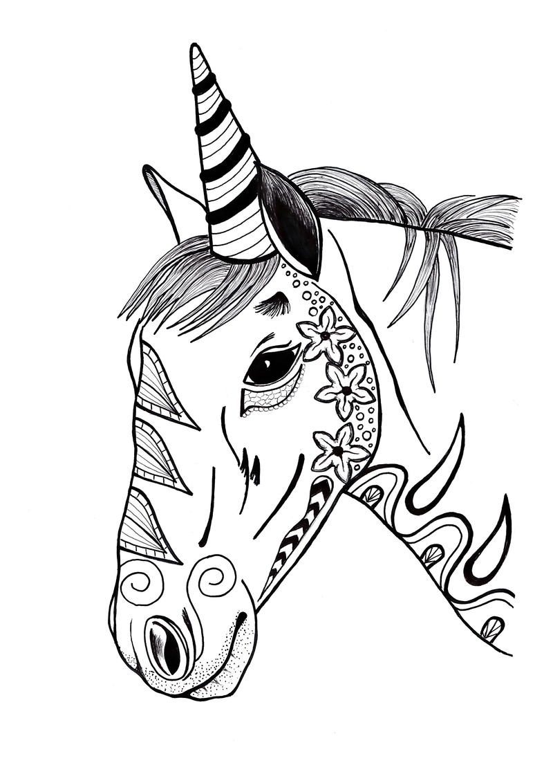 Unicorn Coloring Page PDF Download FaveCrafts unicorn-coloring-page-pdf-download-favecrafts