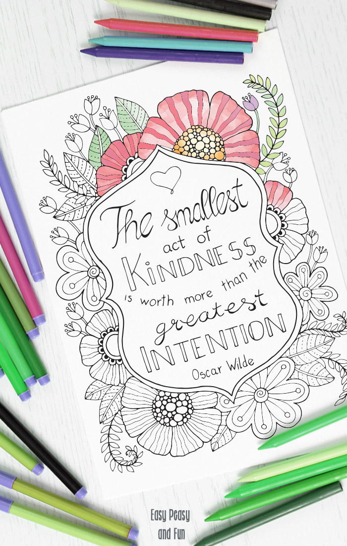 Download Kindness Quote Coloring Page | FaveCrafts.com