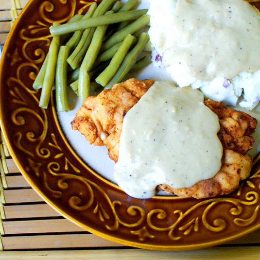 Chicken Fried Chicken with Pan Gravy | FaveSouthernRecipes.com