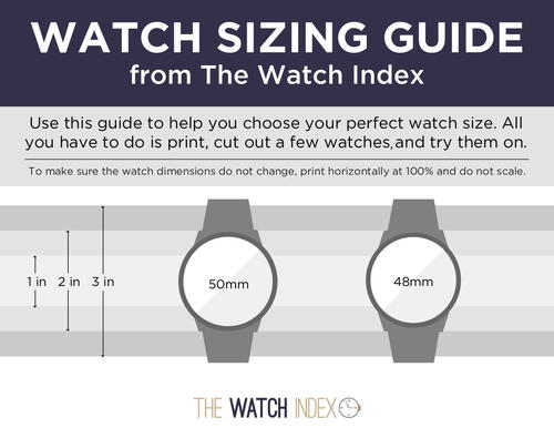 Omega Watch Size Chart