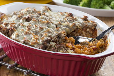 Beefed-Up Rice Casserole