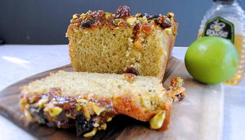 Pistachio and Lime Loaf Cake