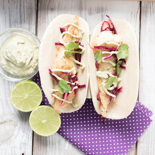 Cod Fish Tacos | FaveHealthyRecipes.com