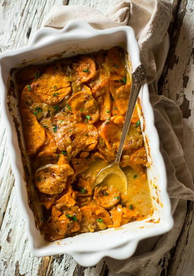 Not-So-Old-Fashioned Scalloped Sweet Potatoes