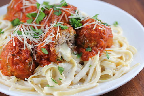 Copycat Applebees Provolone Stuffed Meatballs