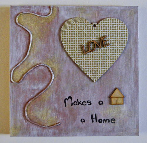 Love Makes a Home DIY Art Canvas