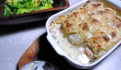 Fish Pie with Cheesy Potato Topping