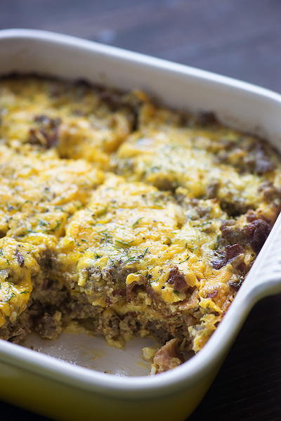 Low-Carb Bacon Cheeseburger Casserole