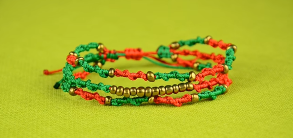 Great Tidings and Joy Macrame Bracelet