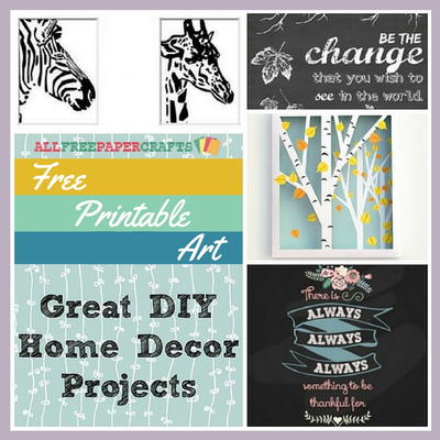 Free Printable Art: 14 Great DIY Home Decor Projects