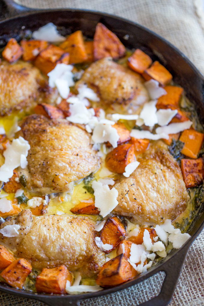 Creamy Garlic Parmesan Roasted Chicken