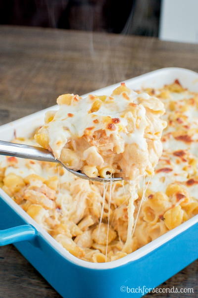 5-Ingredient Buffalo Chicken Pasta Bake