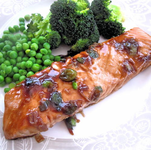 Salmon in Oyster Sauce
