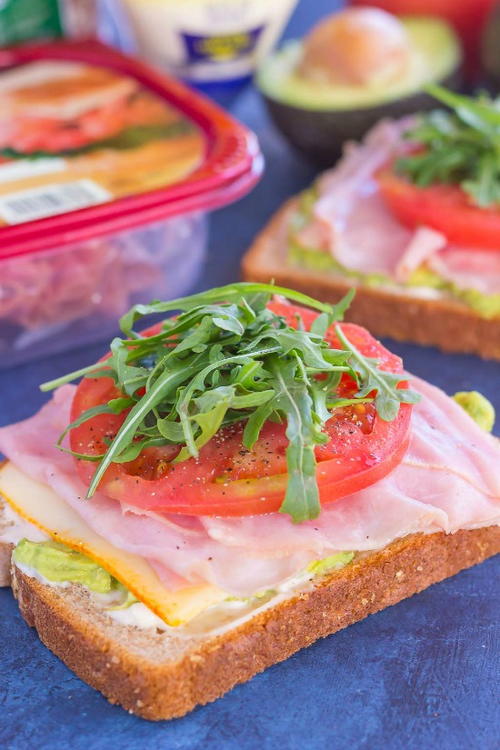 Ham And Avocado Open-Faced Sandwich | RecipeLion.com