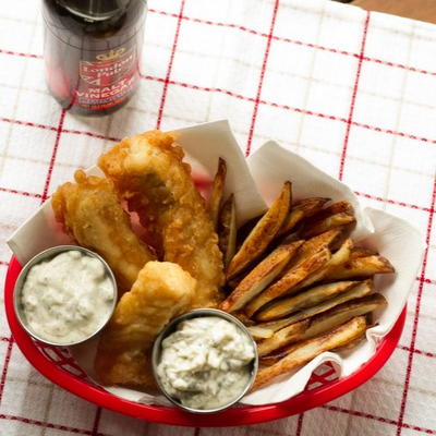 Beer-Battered Fish with Oven-Baked Fries