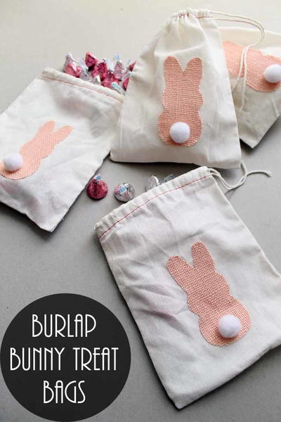 Burlap Bunny Treat Bags