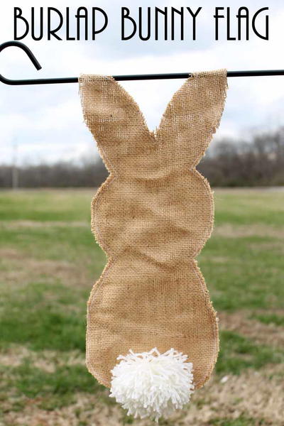 Burlap Bunny Flag