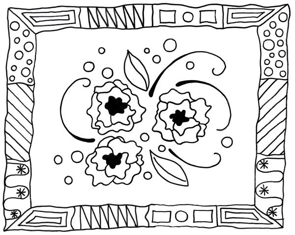 Modern Art Adult Coloring Page