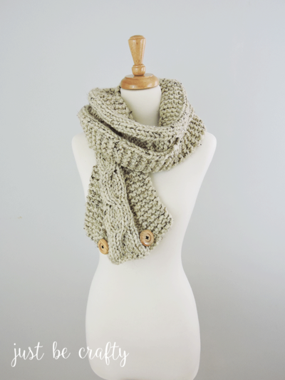 Chunky Relaxed Cable Scarf