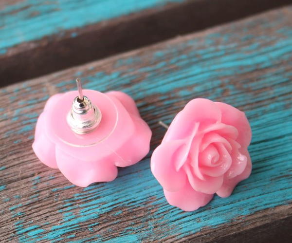 Rose DIY Resin Earrings