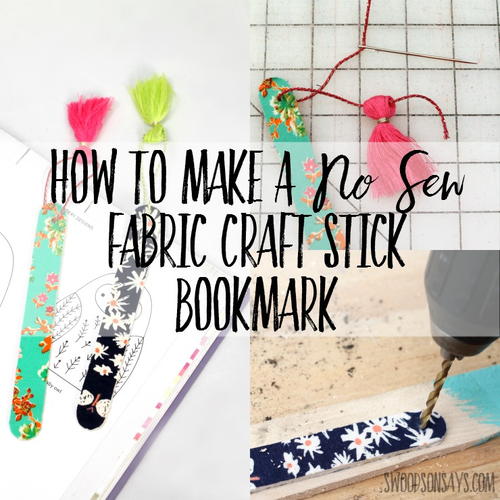 No Sew Fabric Bookmark